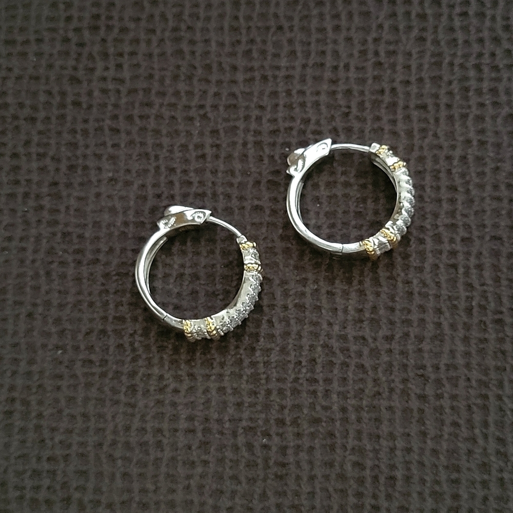 Cote d'Argent Cubic Zirconia💎 Hoops - NWT - Picture 14 of 15